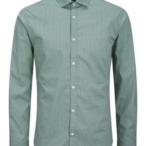 Jprblablackpool Print L/s Shirt Sn - Grijs Melee