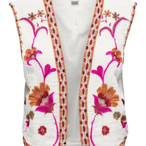 Onlthyra Life Sl Emb Vest Wvn Cs - Wit Dessin