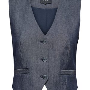 Jdyanthony S/l Waistcoat Tlr - Blauw Dessin