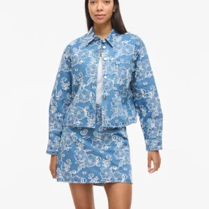 Viianais New L/s Jacquard Denim Jacket - Blauw Dessin