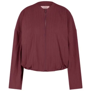 Storm Stripe Bomber Jacket - Bordeaux