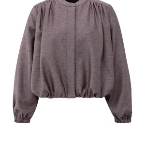 Balloon-shaped Blouse Jacket - Paars Dessin