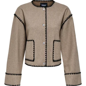 Onlelba Life Cuff Scallop Jacket Otw - Taupe