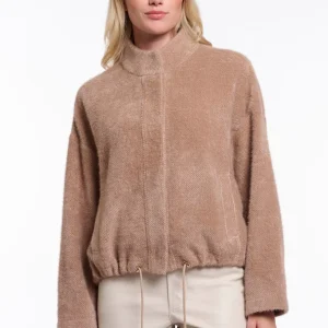 Boxy Jacket With Closure - Bruin Dessin