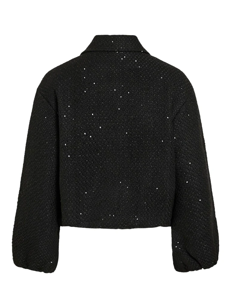 Vicapsy L/s Glitter Jacket - Zwart - Afbeelding 3