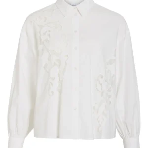 Vikimia L/s Lace Shirt - Off-white
