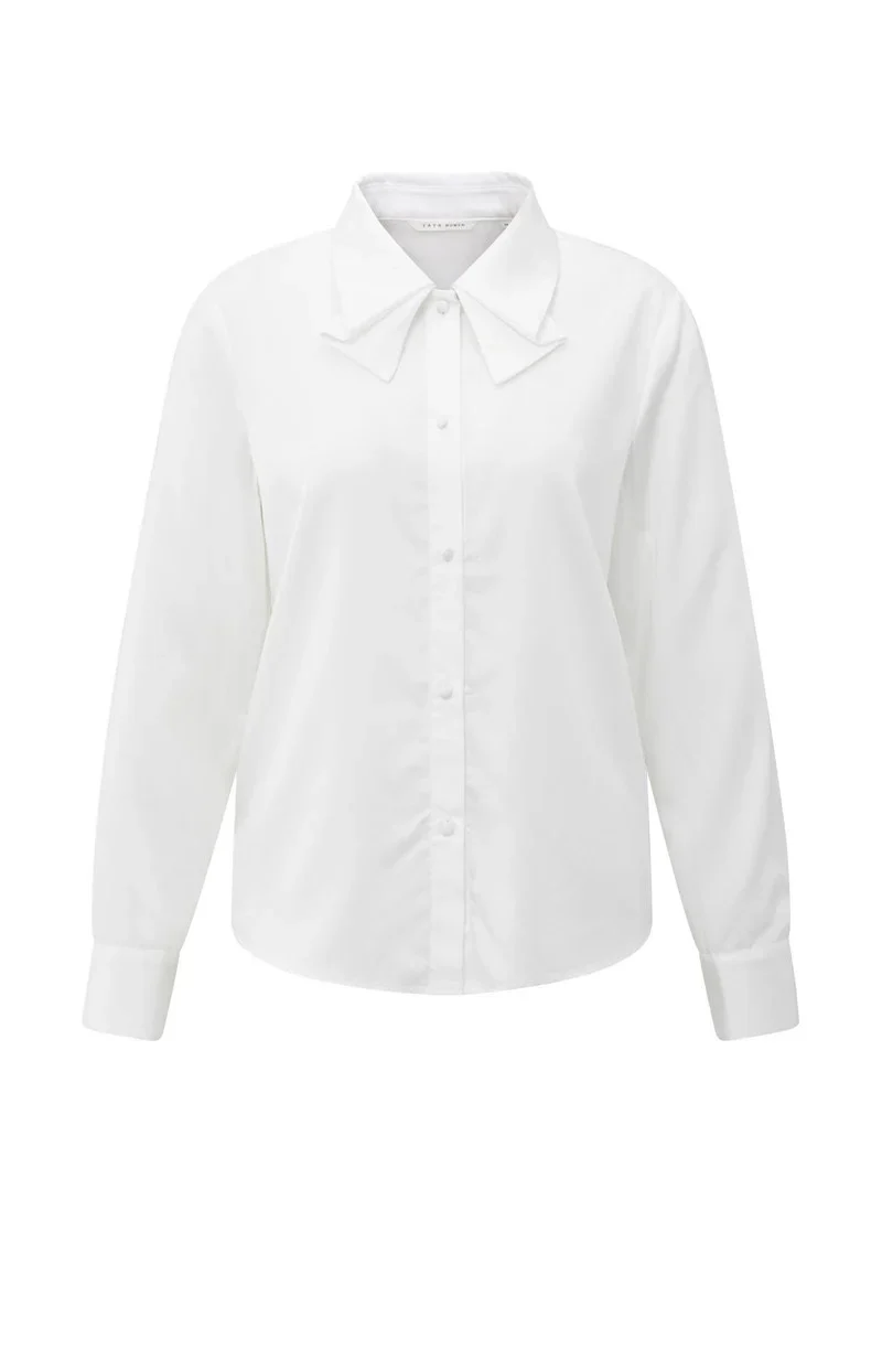 Blouse With Bow Collar Detail - Off-white - Afbeelding 2