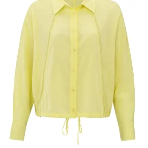 Batwing Blouse With Edges - Licht Geel