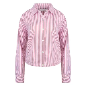 Ariana Blouse Stripe - Rood Dessin