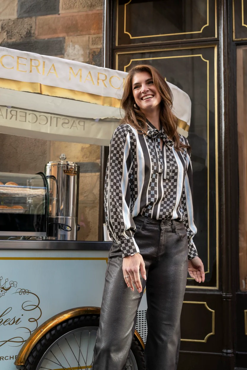 Blouse Lucia - Bruin Dessin - Afbeelding 3