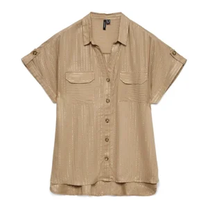 Vmbumpy Ss Shirt Aop Wvn Noos - Bruin Dessin