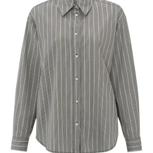 Striped Shirt With Bows - Grijs Dessin