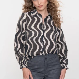 Blouse - Zwart Dessin