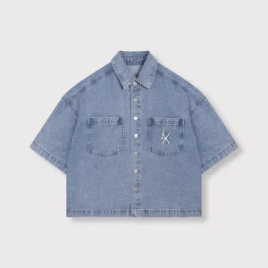 Denim S/s Blouse - Blue Denim