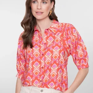 Blouse - Oranje Dessin