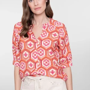 Blouse - Oranje Dessin