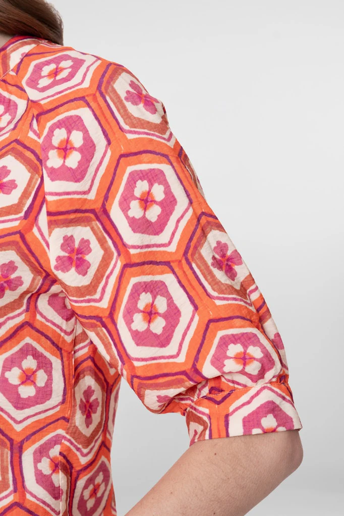 Blouse - Oranje Dessin - Afbeelding 4