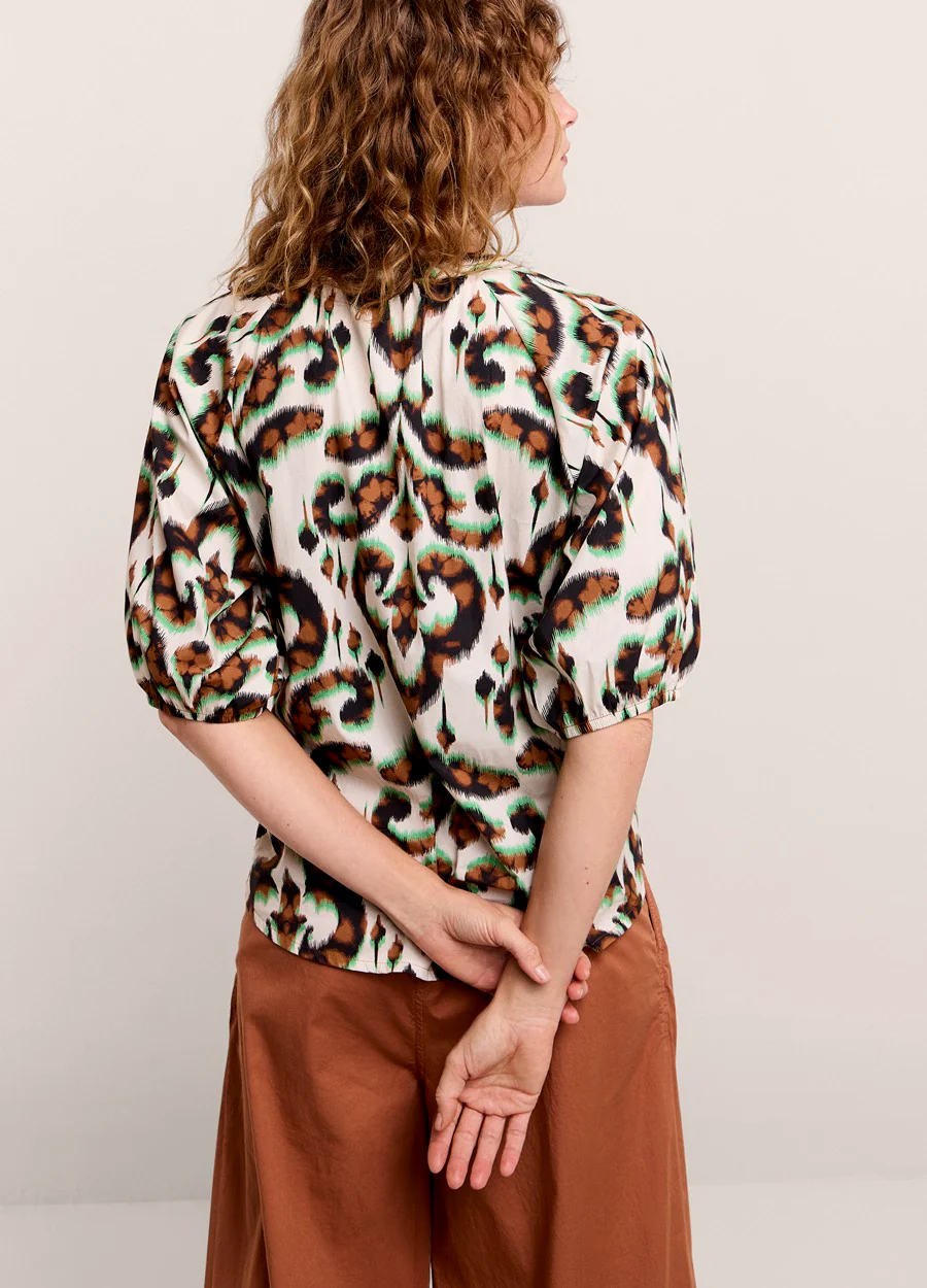 Blouse Ornament Print - Bruin Dessin - Afbeelding 4