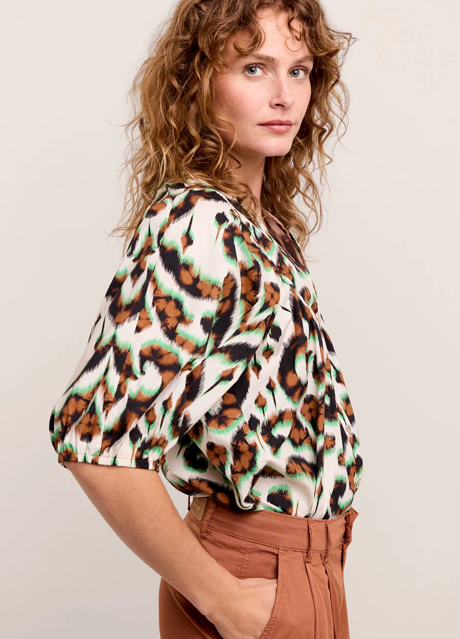 Blouse Ornament Print - Bruin Dessin - Afbeelding 5