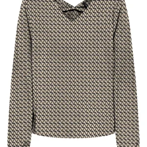 Onlnova Life Vis L/s Mallory Top Ao - Bruin Dessin