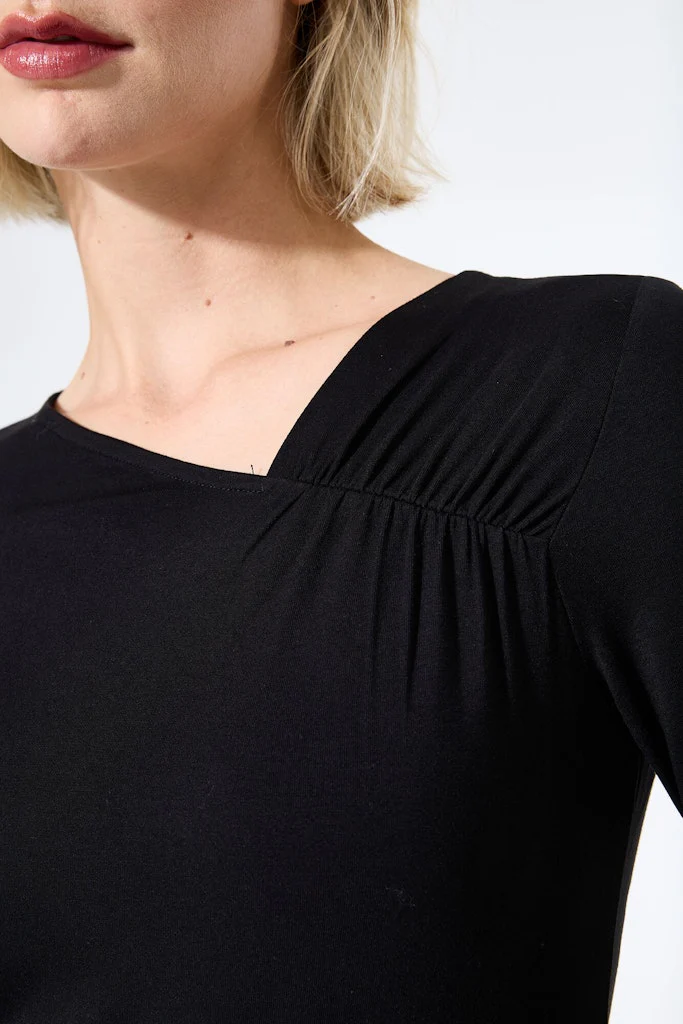 T-shirt Ls - Zwart - Afbeelding 3