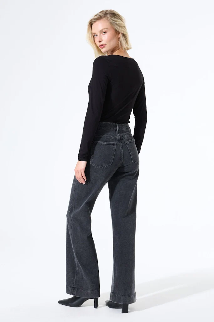 T-shirt Ls - Zwart - Afbeelding 5