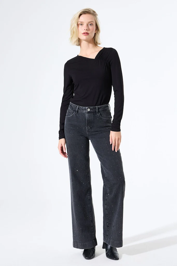 T-shirt Ls - Zwart - Afbeelding 6