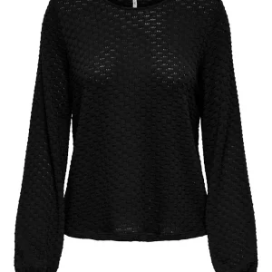 Onlbelle Life L/s Top Jrs - Zwart