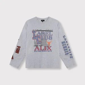 Fancy Print L/s T-shirt - Grijs Melee