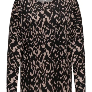 Onlana L/s Aop Top Jrs Noos - Zwart Dessin