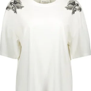 Viselsa O-neck S/s Pearl T-shirt - Wit