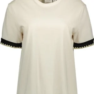 Vinajra O-neck S/s Short T-shirt - Beige