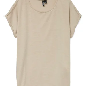 Vmlava Glitter Ss Top Stripe Ga Jrs - Zand Dessin