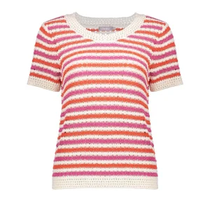 Top Knitted Short Sleeves - Ecru Dessin