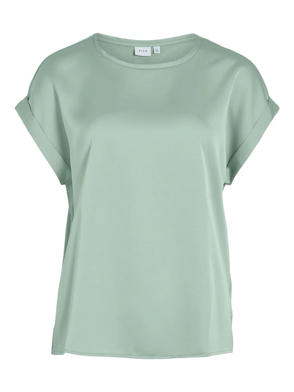 Viellette S/s Satin Top - Noos - Mint - Afbeelding 2