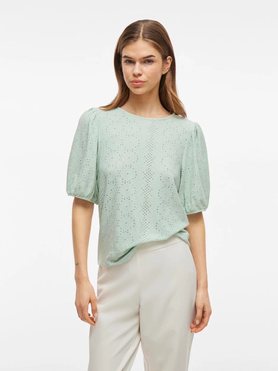 Vikally O-neck 2/4 Top - Noos - Mint - Afbeelding 4