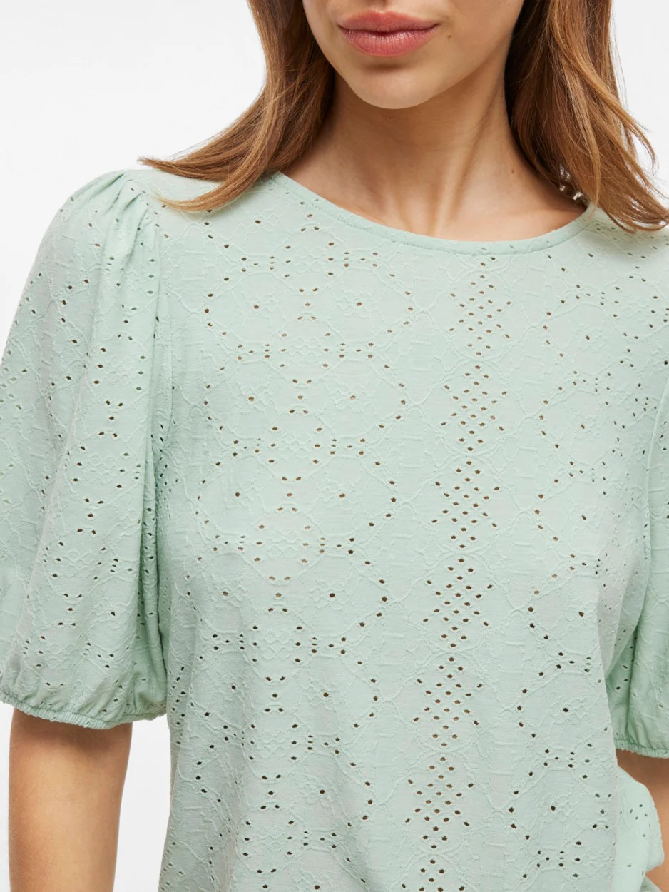 Vikally O-neck 2/4 Top - Noos - Mint - Afbeelding 6