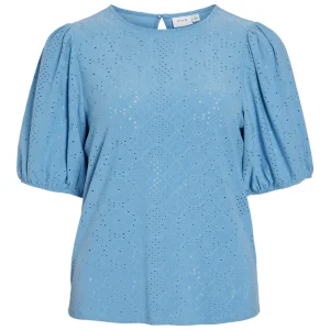 Vikally O-neck 2/4 Top - Noos - Lichtblauw
