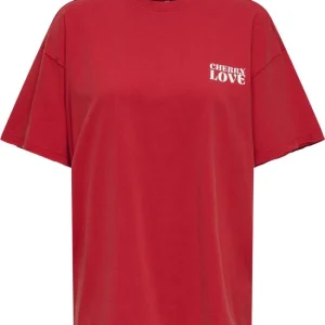 Onlkinna Life S/s Oversize Top Box Jrs - Rood