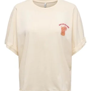 Onlminna Life S/s Print Top Cs Jrs - Abricot