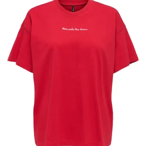 Onlvivvi Life S/s Lovely Top Jrs - Steenrood