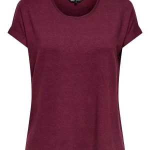 Onlmoster S/s O-neck Top Noos Jrs - Bordeaux