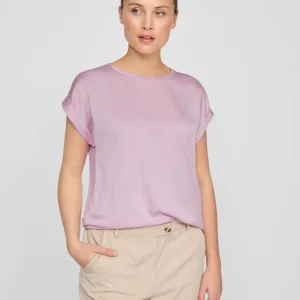 Viellette S/s Satin Top - Noos - Lila