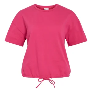 Vifranne Ss Sweat Top - Fuchsia