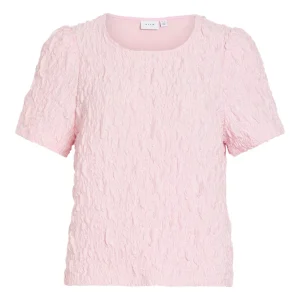 Visophia O-neck S/s Top/r - Licht Roze