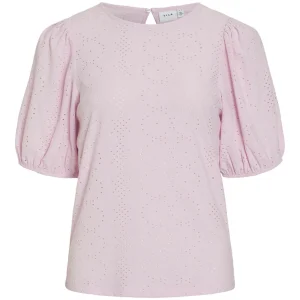 Vikally O-neck 2/4 Top - Noos - Licht Roze
