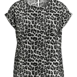 Viellette S/s Full Satin Top - Grijs Dessin