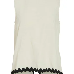 Vimanda Wavy O-neck S/l Top - Off-white