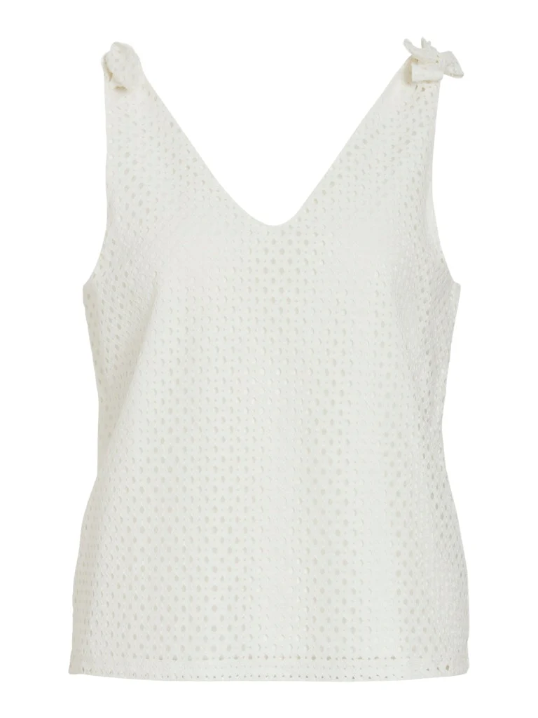 Vialvadora V-neck Sl Top - Off-white