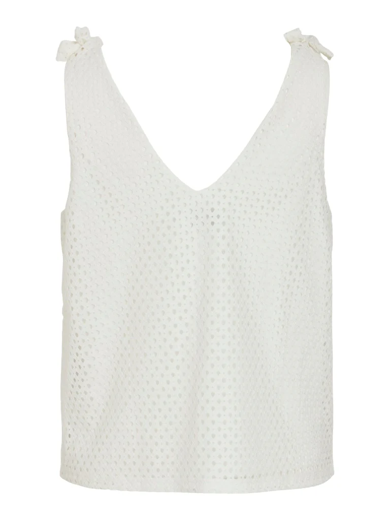 Vialvadora V-neck Sl Top - Off-white - Afbeelding 3